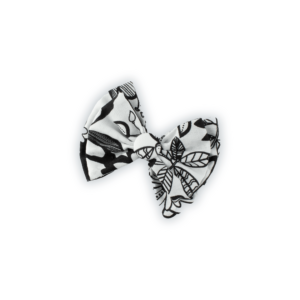 Bow - Black and White Floral Pattern