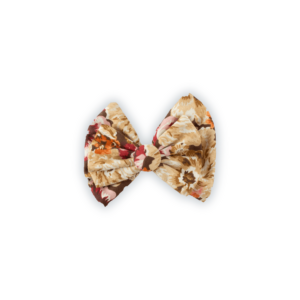 Bow - Brown and Red Floral Pattern