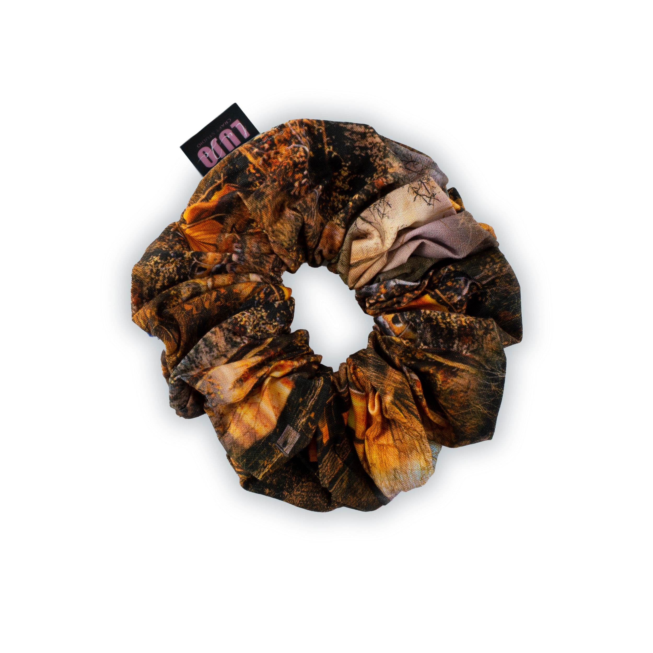 Slate Mini Scrunchies_Cotton_Forest scene